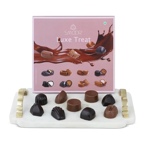 Image of SMOOR Luxe Treat Box of 9 | Assorted Choco Gift Box for Celebration, Wedding, Birthday, Anniversary, Snacking, Gifting & Special Occasions (9 Pieces)