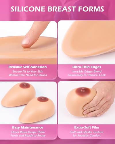 Image of Y-NOT Silicone Breast Forms, Self-Adhesive Fake Boobs