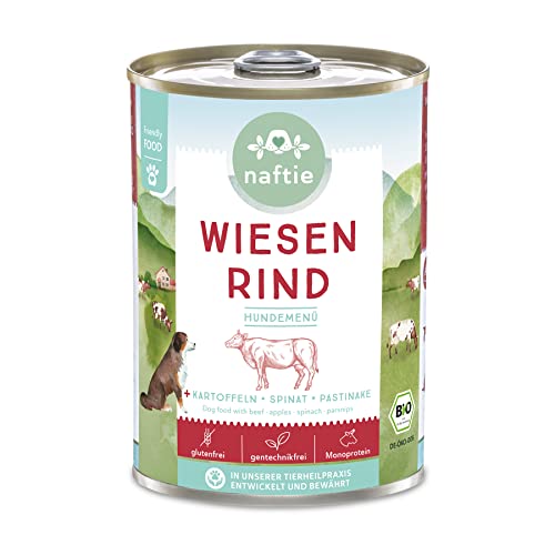 naftie Bio Hundefutter Schnupperbox Friendly - purinarmes Nassfutter Plus Bio-Öl und Bio-Kräutermix - getreidefrei - nachhaltiges Futter aus Bayern