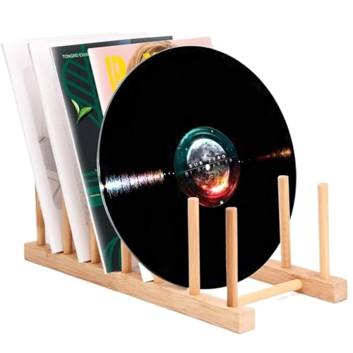 Elegancki stojak do przechowywania płyt winylowych stojak na płyty winylowe drewniany stojak na płyty CD można układać w stos nowoczesny uchwyt na płyty CD półka na biurko