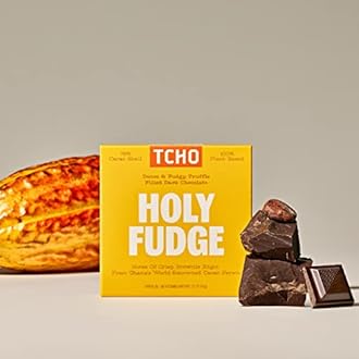 TCHO Holy Fudge 76% Dark Chocolate Bars (3 pack) | Single Origin, Plant Based, Organic & Fair Trade, | Non GMO, Non-Dairy, Vegan, Soy Free (2.5oz each)