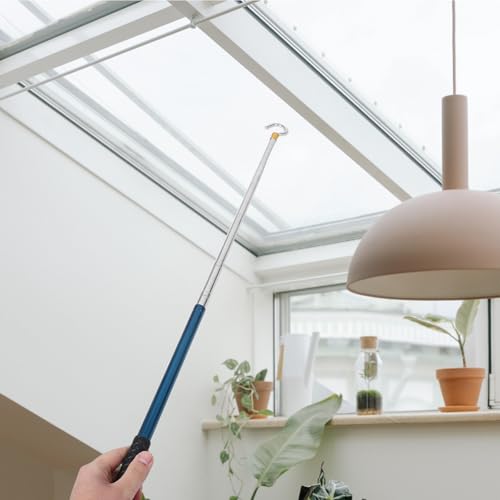 Kit de sistema abatible con gancho telescópico ajustable para escaleras de ático 8