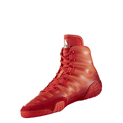 adidas Men's Adizero Varner Wrestling Shoes, Red/Silver/Red, Size 15