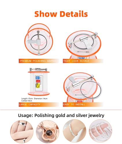 Luqeeg LUQEEGFVEAMTZQ027104 Jewelry Polisher Barrel, Jewelry Polisher Tumbler Parts thumb #5