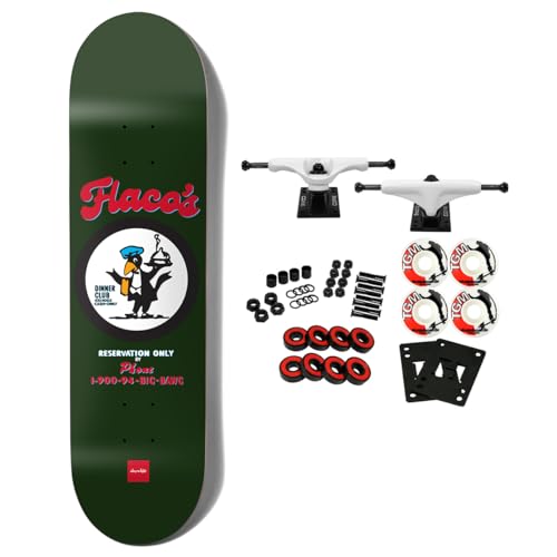 Chocolate Skateboards Complete Perez Flacos 7.75" x 31.125" Kit Package Includes All Components to Build Skateboard