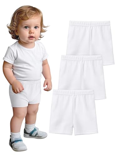 Image of YERIOK 3 Pack Cotton Baby Girls Shorts Toddler Biker Bike Cartwheel Under Shorts for Baby Girl Clothes