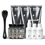 Sons Complete Hair Loss Treatment for Men. Minoxidil 5% Hair Regrowth Treatment, Vegan Biotin for Hair, Skin & Nails, Hair Growth Shampoo, Microneedling Derma Roller. 3 Month Supply. Made in Europe.