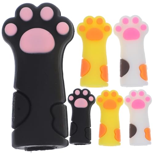 DOITOOL 6pcs Dead Skin Shears Protective Case Nail Tools Decorative Nipper Cover Cuticle Scissor Holder Cute