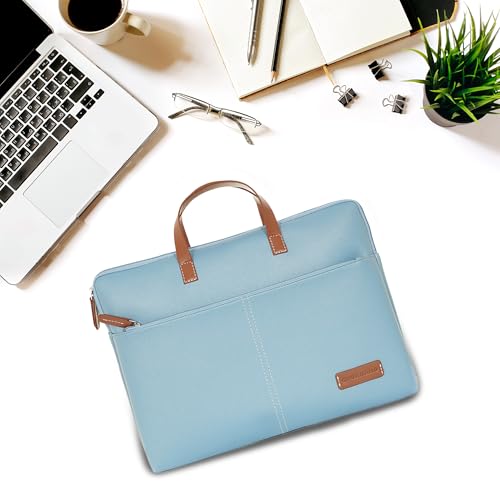 Image of Giordano Unisex 15 Inch Laptop Sleeve PU Bag for Professionals | Premium Leatherette | Water-Resistant & Padded Slim-Fit with Trolley Strap for Men & Women