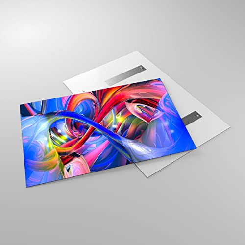 Image Tableau en Verre 120x80cm | Graphisme Abstrait Coloré Horizontal
