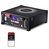 VEVOR 48V 100Ah LiFePO4 Lithium Battery with Bluetooth & LCD, 5.12kWh Built-In 100A BMS 51.2V Max 6000 Cycles, Server Rack Battery for Backup Power Off-Grid Solar Panel System