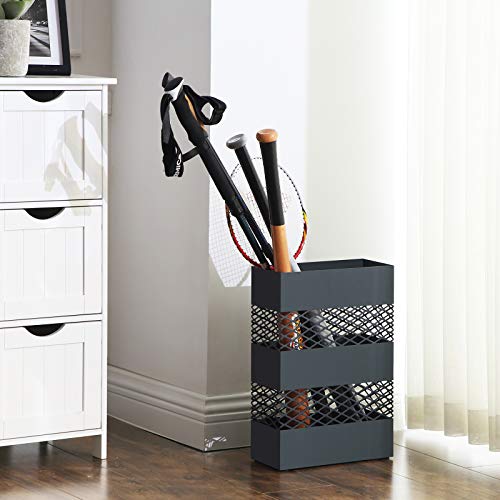 image for SONGMICS Metal Umbrella Holder, Umbrella Stand, Rectangular with Water