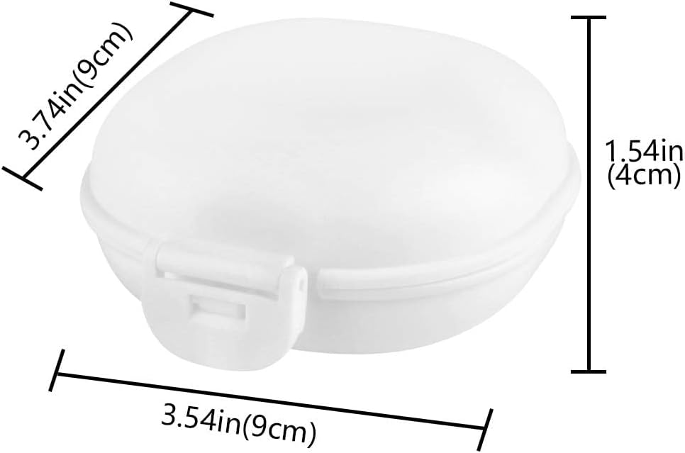 2 Pack Travel Soap Case, Portable Travel Soap Container Small Holder Case, Airtight Soap Box Tray for Shower Bathroom Outdoor (White) image 2