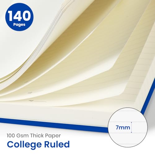 Image of Taja Lined Spiral Notebook for Work, 5.7 inchx7.9 inch Spiral Journal College Ruled