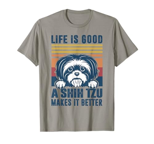 Shih Tzu Regalos Para Hombres Mujeres Shitzu Perro Mamá Papá Camiseta
