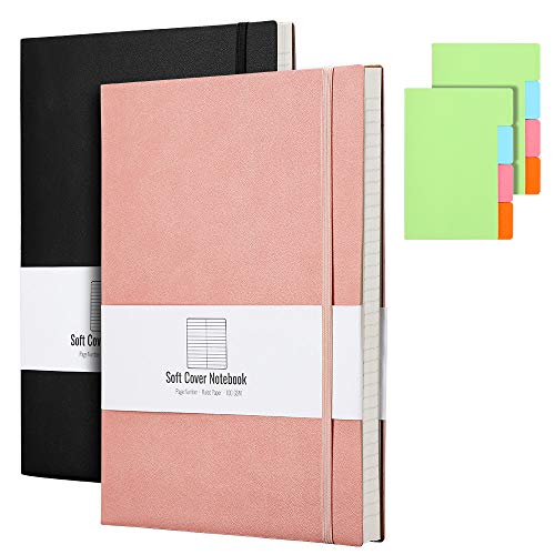 B5 College Ruled Notebook Softcover Journals (2-Pack)- AHGXG Large Composition Notebook 7.6 x