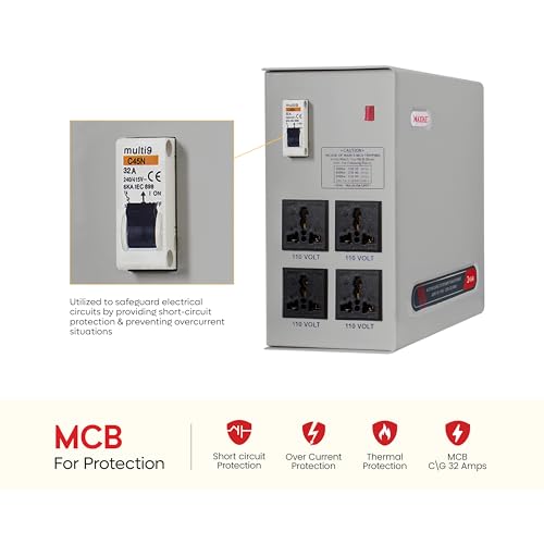 Image of Maxine 3000W Step Down Transformer 220v to 110v Voltage Converter for US,Taiwan,Canada products used in India (3000)