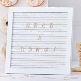 Ginger Ray White Peg Board with Gold Letters for Weddings Parties 170 Characters