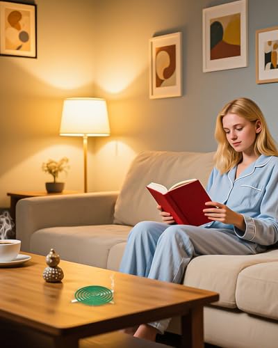 Citronella Incense Coil - Each Coil Could Last for 8 Hours- Suitable for Outdoor Camping, Patio, Hiking,etc (2 Pack Contains 20 coils & 2 Coils Stands)