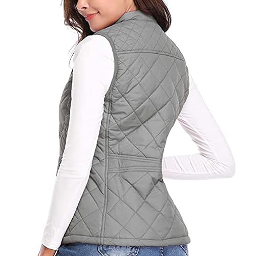 Chaleco acolchado para mujer con cremallera y forro polar 5