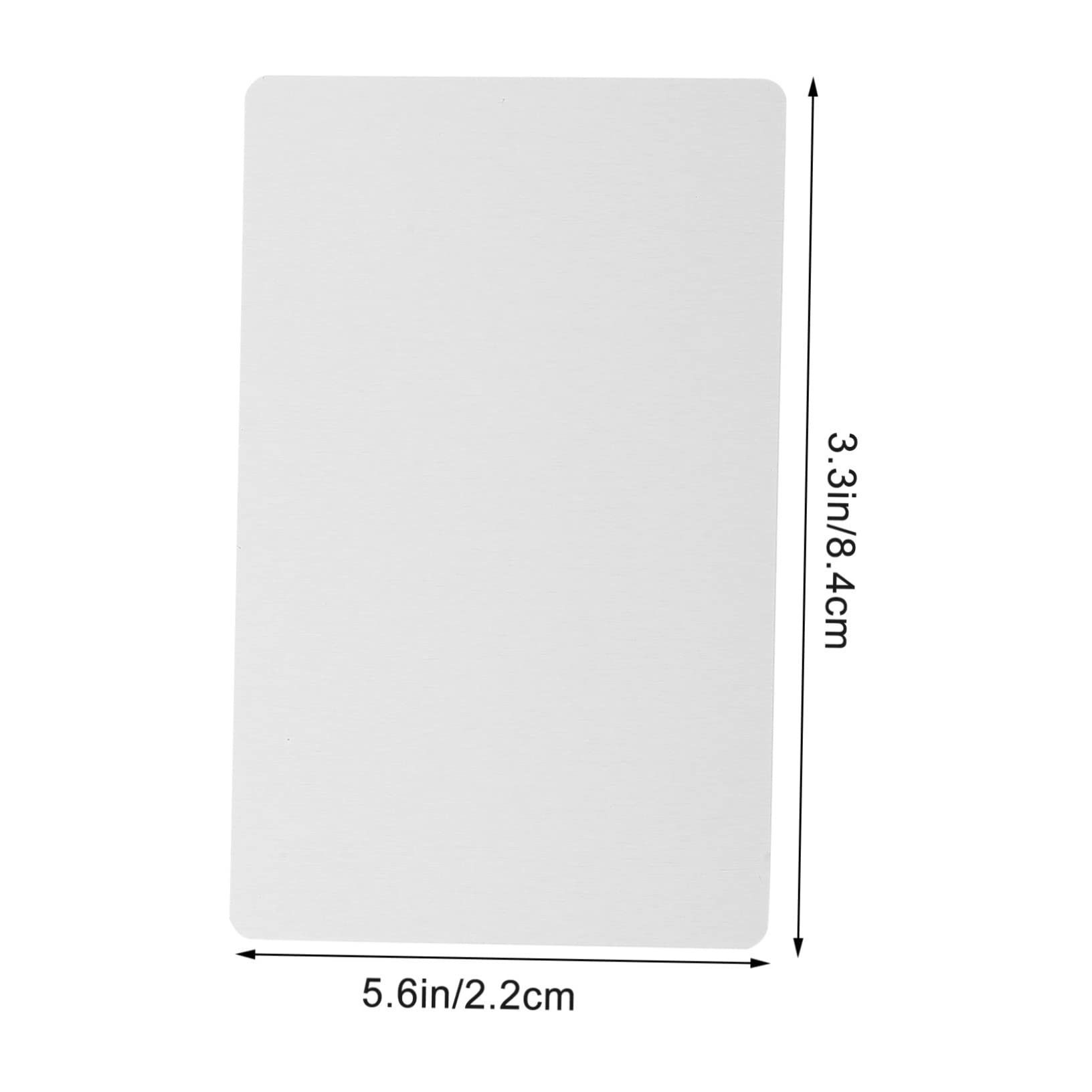 100 Stück Leere Metall Visitenkarten aus Aluminiumlegierung Weiß | 0, 21 Mm Dicke Karten zum Bedrucken, Sublimationsgeeignet, 3, 4x2, 1x0, 009 Zoll