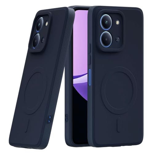 Image of Back Cover | MagFit Ring Design (Non-Magnetic) | Shockproof Case | Anti-Slip Grip | Raised Camera Edges | Slim Protective Case for Mi Redmi 15C 5G / Poco C85 5G (Steel Blue)