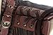 Charmian Men's Spiral Steel Boned Victorian Steampunk Gothic Retro Stripe Waistcoat Vest with Chain Brown Large