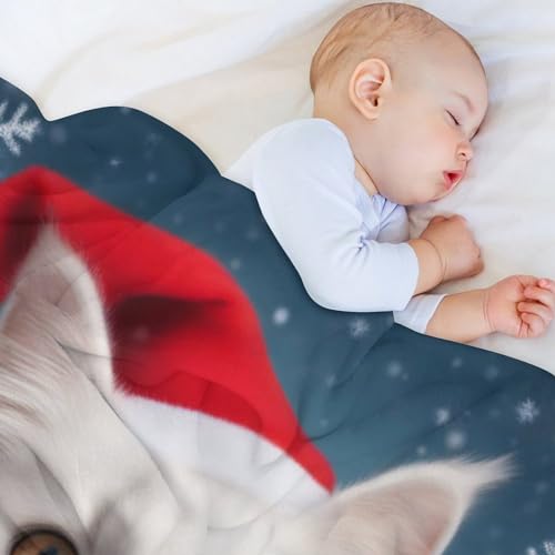 Plaid doux et chaud chat de noël, couvre-lit facile à nettoyer