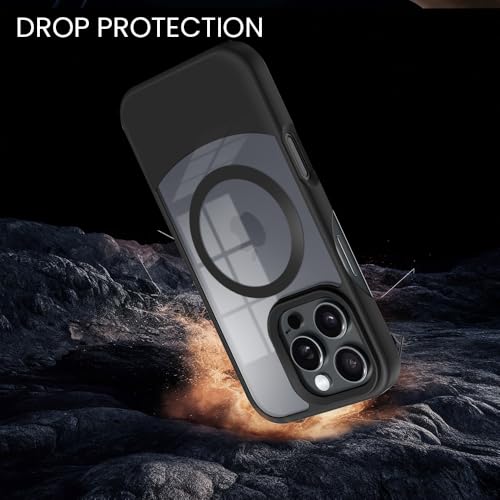 Image of KARWAN️Ultra-Hybrid Shockproof Back Cover with Mag-Safe Case foriPhone 16 Pro Max | Camera Protection Bump |Shockproof Back Cover Case for iPhone 16 Pro Max (PC & TPU, Smoked Matte Sides) Black