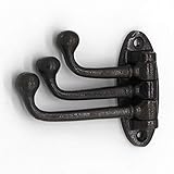 Gesamthöhe: ca. 55 mm, Hakenlängen: ca. 50, 65 und 80 mm, Aufschraubfläche: ca. 30 mm x 75 mm