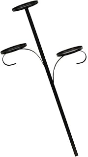 Soportes para festivales, decoración de árbol portátil para interiores, decoración de Navidad, 3 capas, color negro