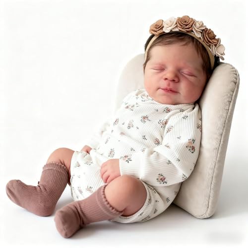 Muñeca bebé reborn realista de vinilo 18 pulg miniatura 5