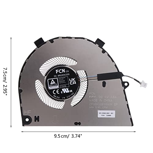 Ventilateur d'ordinateur portable Vostro 16 5625 0T8R2T haute performance 4 fils - 6