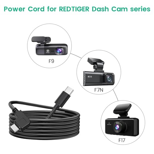 USB C Cable for REDTIGER Dashcam, Power Cord for RED Tiger Car Dash Camera by YEAOI - Used condition - Image 2