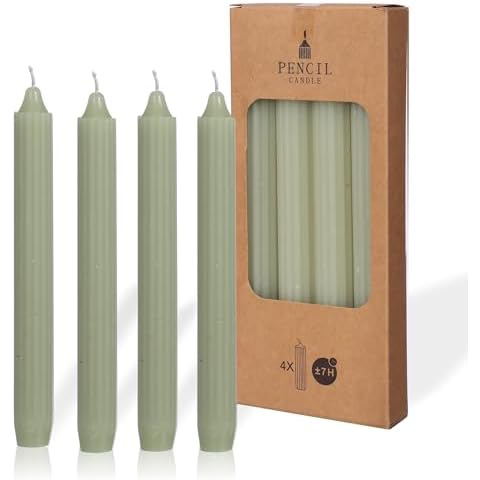 COMFORDER Bougies de table vert clair Cover