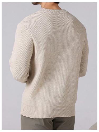 Men's Ribbed Knit Pullover Sweater Crew Neck Long Sleeve Basic Casual Knitwear2