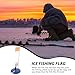 DINHEAROM Portable Tip-up Flag Ice Fishing Flag with Hook and Line Floating Winter Fishing Accessory and Anglers