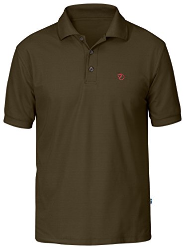 Fjällräven Herren T-shirt Crowley Pique T shirt Dark Olive L EU