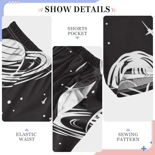 ZZXXB Planets Star Boys Long Pants Soft Trousers Elastic Waist Kids Lounge Bottoms with Pockets S-XL4