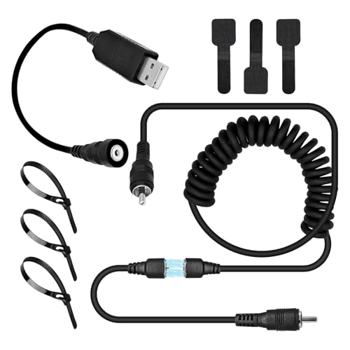 Cable de alimentación de 12V para casco de motocicleta con puerto USB y enchufe