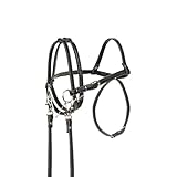 SKIPPI Briglia per Hobby Horse - Nero, Hobby Horse Accessori, Set Morso, Redini, Ecopelle, per Cavallo A3