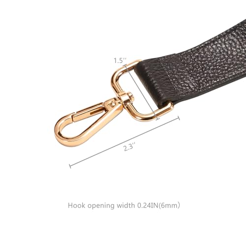 Image of 24.8 inch Leather Replacement Strap for Handbags Shoulder Bag with Metal Buckles