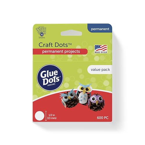 Glue Dots, Craft Dots Value Pack, Double-Sided, 1/2