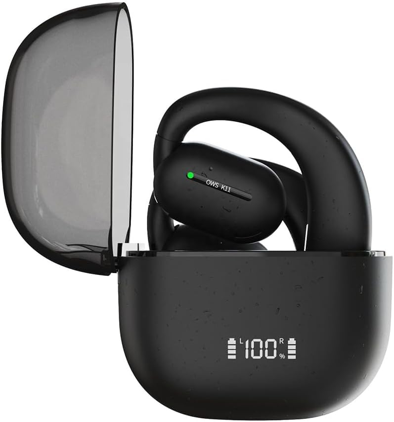 Wireless Earbuds Bluetooth Headphones for Snug Fit Ergonomic Ear Hook Balanced Sound 500 mAh Capacity Battery Clear Calls