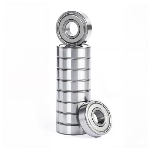 10Pcs 6205 ZZ Ball Bearings,Double Metal Sealed Deep-Groove Ball Bearings,ABCE-3 Pre-Lubricated,Chromium Bearing Steel for Cart,Machines,Front or Rear Wheel Hub Assembly Parts(25mm x 52mm x 15mm)