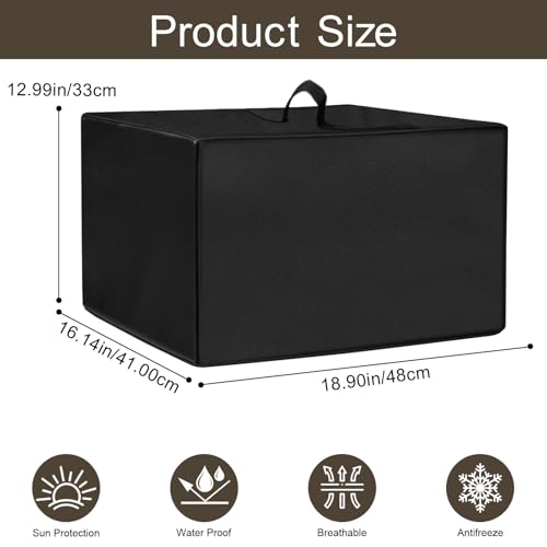 Image of Heavy Duty Air Fryer Toaster Oven Dust Cover for Gourmia French Door 37QT Convection Oven, 18.9 inch D x16.14 W x12.99 H, 600D Nylon w /12m Foil Lining, Heat-Resistant Waterproof Oil-Proof