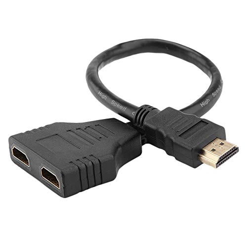 Sirxlevcy Divisor en Dos Cable Adaptador Macho a Hembra Doble para Dos Convertidor Compatible con 480P 720P, 1080I, 1080P