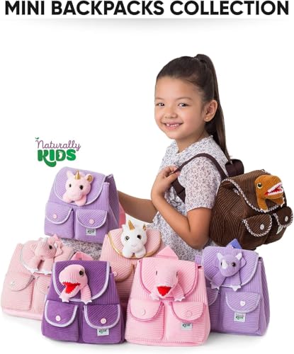 Naturally KIDS Backpack with Stuffed Animal Toys, Christmas Gifts for Kids, Birthday Gifts for Boys and Girls for 2, 3, 4, 5, 6, 7 Year Old