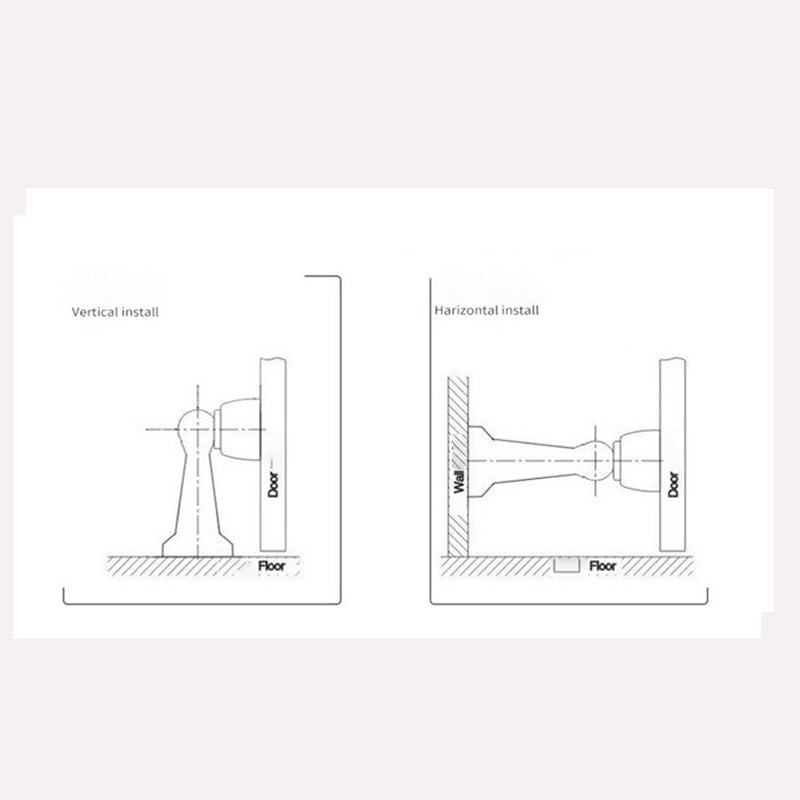 Butoir de porte en acier inoxydable brossé haute résistance - 6