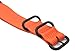 ArtStyle Watch Band with Ballistic Nylon Material Strap and High-End Black Buckle (Matte Finish Buckle) (Orange, 22mm)
